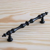 Şehzade Kulp Mobilya Mutfak Dolabı Çekmece Dolap Kulpları Kapak Kulpu Kulbu Siyah 96 mm Metal - 2