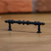 Şehzade Kulp Mobilya Mutfak Dolabı Çekmece Dolap Kulpları Kapak Kulpu Kulbu Siyah 96 mm Metal - 6