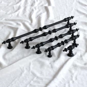 Şehzade Kulp Mobilya Mutfak Dolabı Çekmece Dolap Kulpları Kapak Kulpu Kulbu Siyah 160 mm Metal thumbnail 7