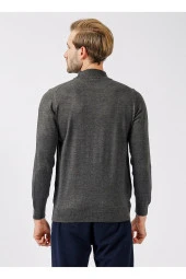 Yarım Balıkçı Yaka Düz Antrasit Erkek Kazak Tr2013700251 - 4