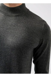 Yarım Balıkçı Yaka Düz Antrasit Erkek Kazak Tr2013700251 - 5