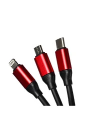 3 In 1 Usb Kablo Siyah - 1