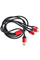 3 In 1 Usb Kablo Siyah - 3