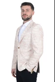 Cengiz İnler Mono Yaka Çift Yırtmaçlı Slimfit Erkek Ceket - 7