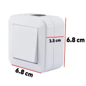 Sıva Üstü Anahtar Düğme Nemliyer İp44 Elektrik Anahtar Priz Sıva Üstü Kablosuz - 2