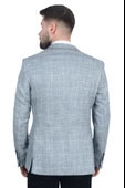 Cengiz İnler Kırlangıç Yaka Çift Düğme Ekose Slim Fit Erkek Ceket - 4