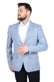 Cengiz İnler Kırlangıç Yaka Çift Düğme Ekose Slim Fit Erkek Ceket - 10