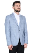 Cengiz İnler Kırlangıç Yaka Çift Düğme Ekose Slim Fit Erkek Ceket - 7