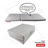 Xpermate Katlanır Yatak Yer Yatağı  Katlanır Sünger Yatak Misafir Yatağı 70X180X6 Gri - 1