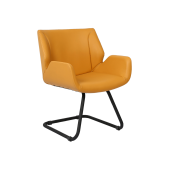 Hunt Mobilya Avor Sarı Deri Ofis Misafir Koltuğu - 2