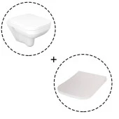 Serel Star Kanalsız Asma Klozet + Serel Pelin Slim Yavaş Kapanan Klozet Kapağı (SA26ODS110H+150400120018) - 2