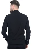 Cengiz İnler Düğmeli Yaka Erkek Gofre Gömlek - 6