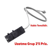 Monofaze Kauçuklu Kablo Bahçe Çoğaltıcı Dış Mekan Korunaklı Priz Kapaklı Siyah Grup 2'li - 3