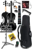 Midex HGA44BK-NTYS Full Siyah Set Keman 4/4 (Nota Sehpası Yastık Tuner Softcase Arşe) thumbnail 4