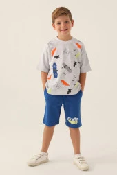 Rolypoly Erkek Çocuk Karmelanj Bermuda Pijama Takımı 3355 - 1