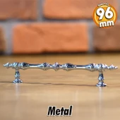 Şehzade Kulp Mobilya Mutfak Dolabı Çekmece Dolap Kulpları Kapak Kulpu Kulbu Krom 96 mm Metal - 1