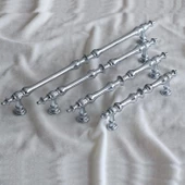 Şehzade Kulp Mobilya Mutfak Dolabı Çekmece Dolap Kulpları Kapak Kulpu Kulbu Krom 128 mm Metal thumbnail 6