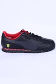 Puma 308067-01 Ferrrari Roma Via Deri Rahat Taban Siyah-Kırmızı Günlük Erkek Spor Ayakkabı - 1