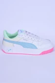 Puma 389390-21 Carina Street Deri Ortopedik Taban Kadın Günlük Beyaz-Turkuaz Spor Ayakkabı - 1