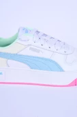 Puma 389390-21 Carina Street Deri Ortopedik Taban Kadın Günlük Beyaz-Turkuaz Spor Ayakkabı - 2