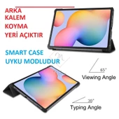 Samsung Galaxy Tab S6 T860 T865 T867 Kılıf PU Deri Smart Standlı Case - 4