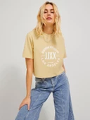JJXX Jack Jones Bayan Bisiklet Yaka Baskılı Kadın Tişört 12200326 - 1