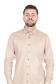 Cengiz İnler Gabardin Yıkamalı Yaka Düğmeli Slimfit Erkek Gömlek - 8