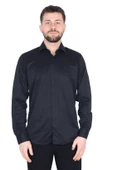 Cengiz İnler İtalyan Yaka Slim Fit Erkek Pamuk Gömlek - 1