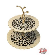 Glore Leopar Wavy Altın yaldızlı kurabiyelik - 1