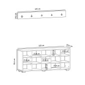 İNARCH DİZAYN AY001 Talu Askılı Ayakkabılık Sandık Ceviz - 6