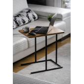 DEKORATİF METAL YAN SEHPA AHŞAP RAFLI KOLTUK YANI SERVİS SEHPASI ÇOK AMAÇLI ZİGON C SEHPA - 2