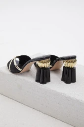 Duygushoesbag Jila Kadın Hakiki Deri Terlik - 4