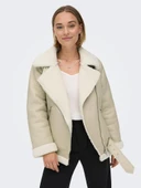 Only Lıs Faux Leather Bond Avıator Kadın Mont 15259949 - 4
