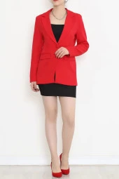 Blazer Ceket Kırmızı - 4