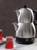 King P-315 Lea Inox 2200 W Çelik Demlikli Çay Makinesi - 1