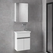 Miniço Ebeveyn-b 50 X 32 Cm Ayna Dolaplı MDF Banyo Dolabı Takımı - 1