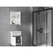 Miniço Ebeveyn-b 50 X 32 Cm Ayna Dolaplı MDF Banyo Dolabı Takımı - 5