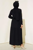 Bürümcük Kat Kat Elbise Siyah - 3