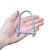 Aletçantam U Tipi Anten Direk Balkon Boru Bağlama Kelepçesi -11cm - 2