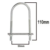 Aletçantam U Tipi Anten Direk Balkon Boru Bağlama Kelepçesi -11cm - 3