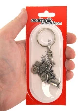 Buldozer Nikel Oksit Rölyef Araç Anahtarlık - 7