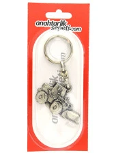 Buldozer Nikel Oksit Rölyef Araç Anahtarlık - 8