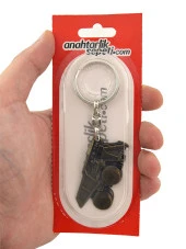 Kamyon Rölyefli Metal Anahtarlık - Antik Sarı - 7