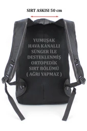 Yarım Dağcı Unisex Sırt Çantası Gri - 5