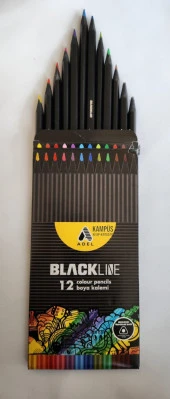 Adel Blackline 12 Renk Kuru Boya Karton Kutu - 2