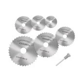 Gravür Mini Dremel Daire Testere Seti Kesme Rötüş Çelik Plastik Ahşap Kesim Hassas Kesi 7 'li Set - 6
