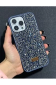 İphone 14 Uyumlu Sw İnce Taşlı Elmas Işıltılı Telefon Kılıfı thumbnail 5