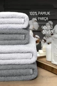4 lü Banyo Havlusu Takımı Soft Büyük Havlulu Pamuklu Havlu Seti 90X150 Cm Beyaz - 2
