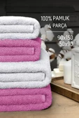 4 lü Banyo Havlusu Takımı Soft Büyük Havlulu Pamuklu Havlu Seti 90X150 Cm Beyaz - 6
