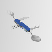 Nurgaz Campout NG KKCT-M Katlanır Çatal - Kaşık - Bıçak - Türbişon Mavi - 2